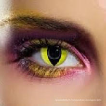 Lentilles de Contact Crazy chat jaune yeux couleur Cosplay